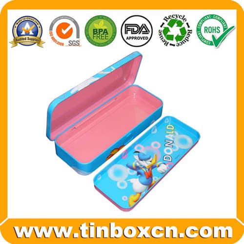 Stationery Kit Metal Tin Case for Student Pencil Box